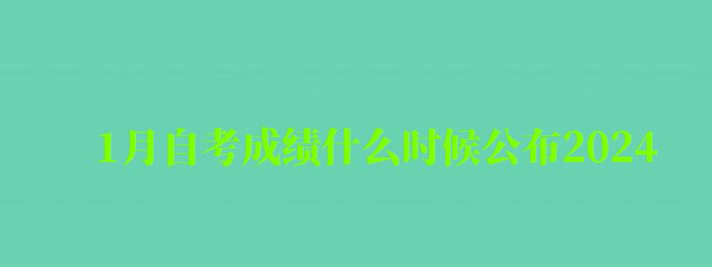 1月自考成績什么時候公布2024 1月自考成績什么時候公布2024 成績公布時間是幾號,1月自考成績什么時候公布2024 成績公布時間是幾號開始(圖1)