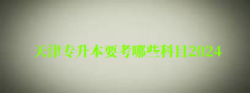 天津專升本要考哪些科目2024 天津專升本要考哪些科目2024 一共有幾門,天津專升本要考哪些科目2024 一共有幾門課(圖1)