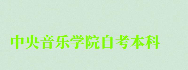 中央音樂學院自考本科(中央音樂學院自考本科專業) 中央音樂學院自考本科,中央音樂學院自考本科專業(圖1)