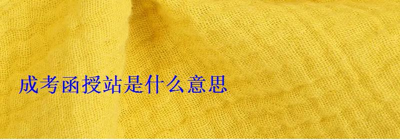 成考函授站是什么意思 成考函授站是什么意思