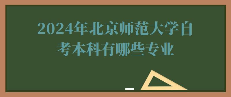 2024年北京師范大學(xué)自考本科有哪些專(zhuān)業(yè) 2024年北京師范大學(xué)自考本科有哪些專(zhuān)業(yè)