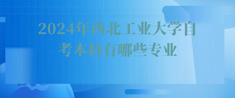 2024年西北工業(yè)大學自考本科有哪些專業(yè) 2024年西北工業(yè)大學自考本科有哪些專業(yè)