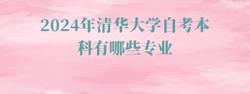 2024年清華大學自考本科有哪些專業 2024年清華大學自考本科有哪些專業
